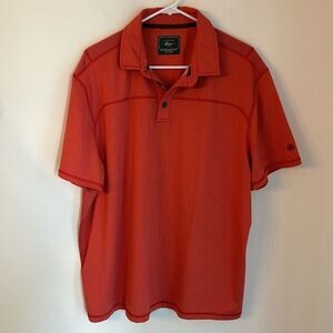 G.H. Bass Men’s dark orange rust quick drying athletic golf polo size XL GUC